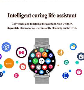 Reloj Inteligente Ultrafino para Mujer, 6.9mm, Aluminio de Aviación, Interfaz de Usuario Dinámica 3D, Pantalla Siempre Encendida, Llamadas Bluetooth, Venta al Por Mayor de Fábrica OEM - Product Image 2