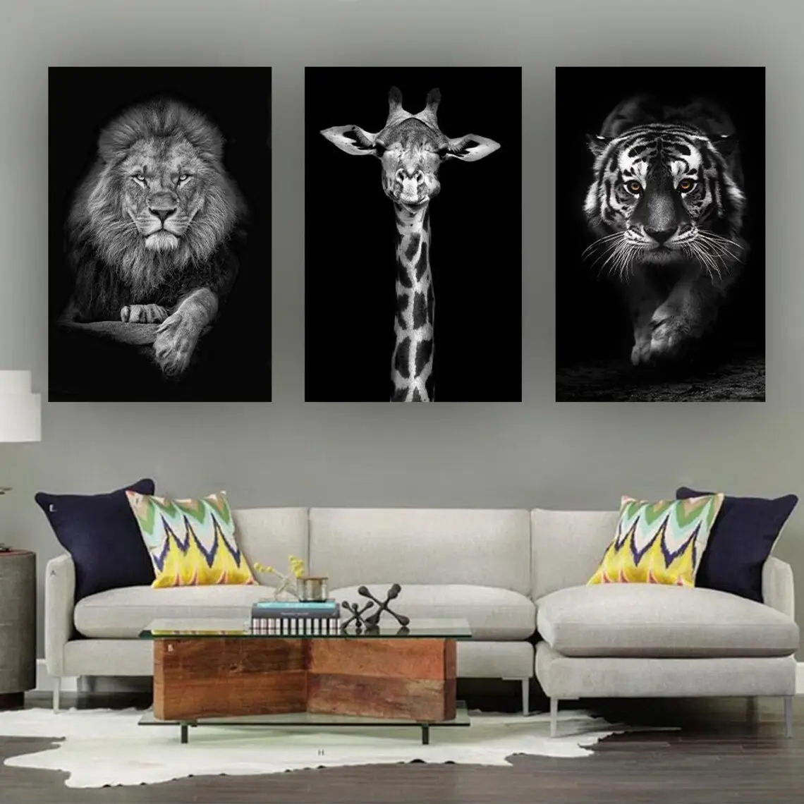 घर के सजावट कडोरोस आधुनिक अफ्रीकी शेर सिर के पोस्टर कैनवास चित्रों के चित्र