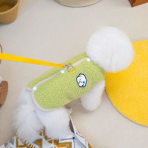 Chaleco con capucha de lana para mascotas Kawaii, abrigo grueso con botones de felpa para perro de peluche, talla pequeña, valoración cálida PARA USO DE DISFRACES - Product Image 4
