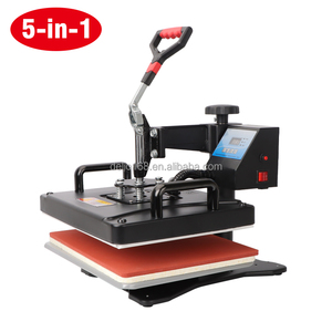 Chất lượng cao Hướng dẫn sử dụng 5 trong 1 combo Máy ép nhiệt cho T-Shirt Túi Mug tấm cơ sở hat ghép hình câu đố - Product Image 6