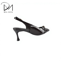 Escarpins MIA DIVA pour femme en PU métallisé à bout ouvert avec bride à boucle et talon fin rehaussant la silhouette, idéaux pour les tenues de mariage.