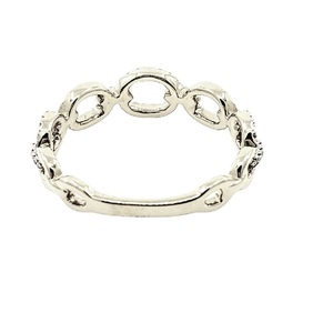 Anillo de Boda Clásico y Elegante de Oro Blanco Sólido de 18k con Diamantes Reales, Envío Rápido, para Novias y Damas de Honor - Product Image 3