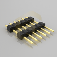 Connecteur à broches droites en plastique ABS à double rangée de 2,54 mm avec contact en laiton, connecteur à broches longues pour applications PCB