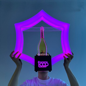 Nightclub Bar Lounge Custom LOGO Hexagonal LED champagne Bottle Presenter <strong>VIP</strong> Glorifier Display Bottle Holder <strong>Stand</strong> - Product Image 2