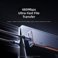 UGREEN Kabel Data Tipe C Dua Kepala 240w, Kabel Pengisian Daya PD Pengisian Cepat, Kompatibel dengan Perangkat Apple 17/16/16