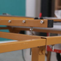Table de scie à glissière double invisible en acier inoxydable pour le travail du bois avec levage électrique, machine à double scie sans poussière