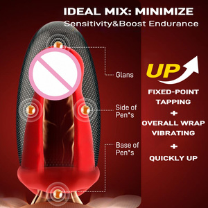 Nieuw product volautomatische masturbatie vliegtuigbeker penis massage oefenapparaat met vibratie zuigklem zuigend speeltje - Product Image 4