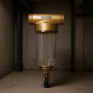 Filtro de sedimentos Vevor Spin Filter de 40 micras para toda la casa, para agua de pozo, 3/4" FNPT, 1" MNPT - Product Image 2