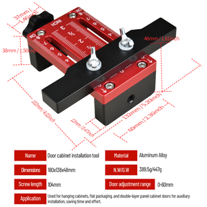 Customizable Industrial Aluminum Alloy Punch Locator Cabinet <strong>Drill</strong> <strong>Guide</strong> Adjustable 0-6cm Range for Drawer Pulls Knobs - Product Image 4