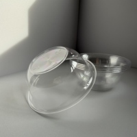 Bols en plastique PS transparents jetables, contenants alimentaires empilables pour salade, dessert, vente en gros