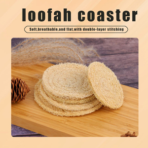 Sous-verres ronds en fibre de loofah au design minimaliste OEM & ODM, sous-verres anti-collision de haute qualité, sous-verres personnalisables - Product Image 5