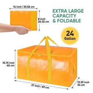 Bolsas de Mudanza Extra Grandes y Resistentes con Cierre Reforzado y Asas Anchas, Contenedores de Almacenamiento Resistentes a la Humedad, Cubos de Embalaje - Product Image 5