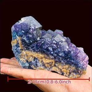 Fluorita Azul Oscuro Natural de Alta Calidad al por Mayor, Espécimen de Fluorita Luz Solar, Piedras Curativas de Cristal para Decoración - Product Image 4