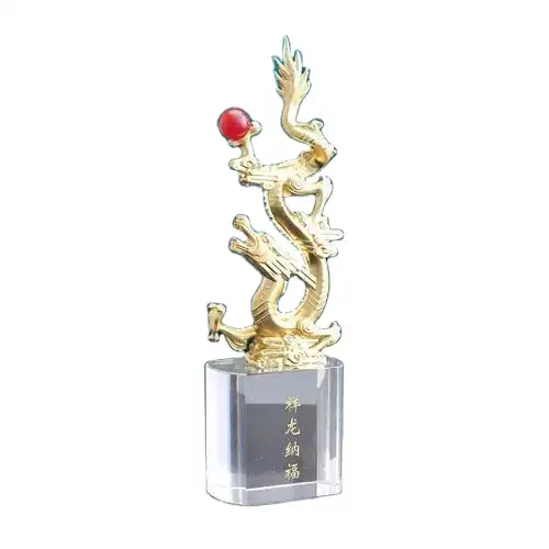 Дракон хрустальный трофей награды для деловых работников Сделано в Китае