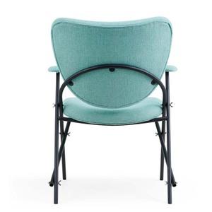 Mediados del siglo Moderno marco de metal rojo tela Oficina hotel ocio Silla <span class=keywords><strong>barcelona</strong></span> con reposabrazos cojín - Product Image 6