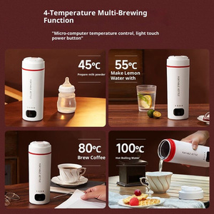 500ml USB Portable Office Travel Mini <b>Kettle</b> With Digital <b>Temperature</b> <b>Control</b> Stainless Steel Household Use Heating Cup - Product Image 1
