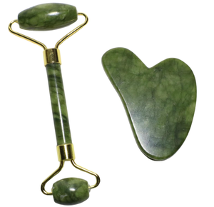 Venta al por mayor Xiuyan Rodillo De <span class=keywords><strong>Jade</strong></span> Verde Gua Sha Herramientas Facial Guasha Rodillo De <span class=keywords><strong>Jade</strong></span> con Caja para Masajeador Facial - Product Image 1