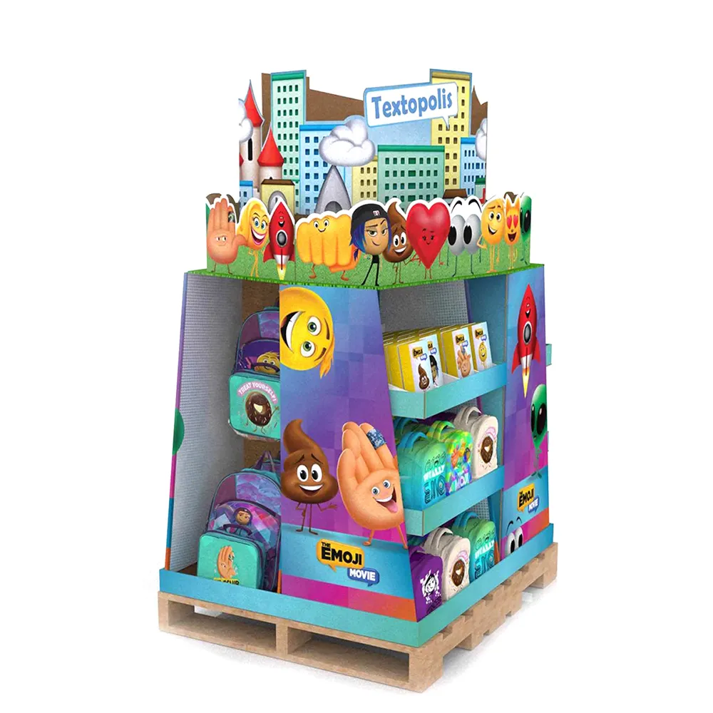 Solution d'affichage de palettes sur mesure Conception personnalisée et construction robuste Idéal pour les magasins de jouets pour enfants