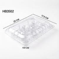 Boîte à dessert en PET transparent à 6 compartiments, boîte alimentaire en plastique jetable pour dessert, muffin, cupcake, pâtisserie, boulangerie