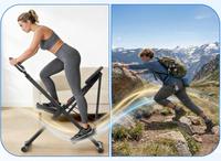 Appareil de cardio-training compact 2-en-1 pliable : Stepper et Space Walker pour la maison, avec résistance haute intensité