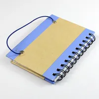 Carnet et agenda écologiques en papier recyclé imprimé avec couverture en kraft, reliure en cuir/PU/PVC/PP, pour cadeau promotionnel