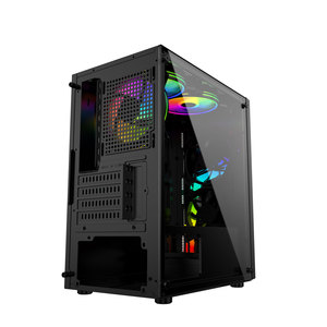 Kinpower Bán Buôn Matx Chơi Game PC Trường Hợp USB3.0 Tempered Glass Side Bảng Điều Chỉnh RGB Ánh Sáng Chơi Game PC Trường Hợp - Product Image 4