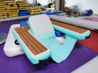 Station d'accueil gonflable pour l'été, chaise flottante gonflable pour piscine/lac/mer