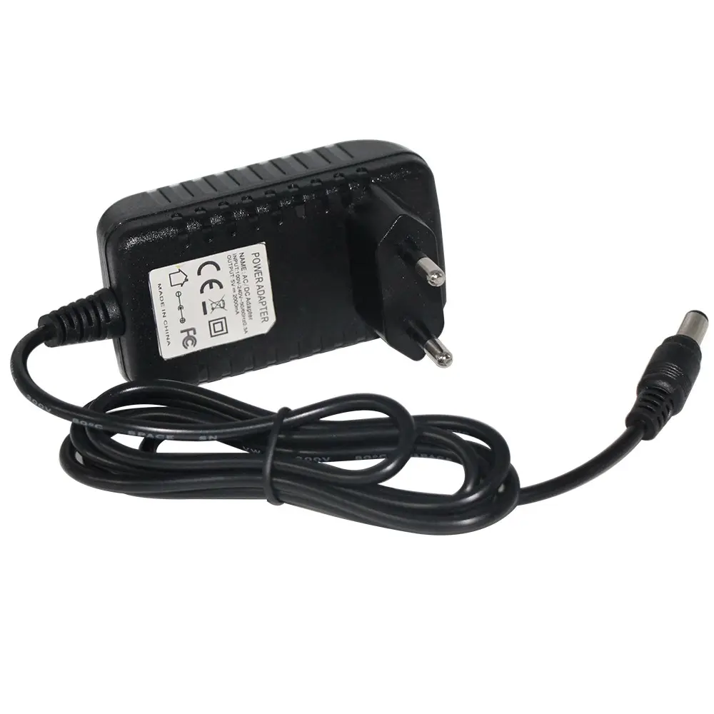 5.5mm 2.1mm power adapter input 100 ~240v AC DC adaptor 12v 1a power adapter with EU UK US AU plug