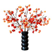 Faux fruit de physalis artificiel en branche, décoration d'intérieur pour salon, fleur artificielle, ornement festif du Nouvel An chinois
