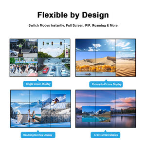 Layar LCD Video CCTV, Bezel sempit 4K 3.5 Nits LCD Video dinding untuk Monitor tampilan iklan 65 inci 500mm - Product Image 4