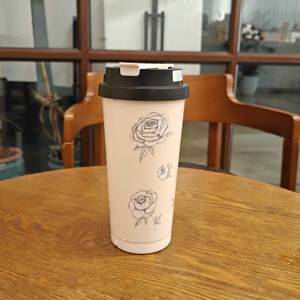 Tasse à café isotherme en acier inoxydable Lily of the Valley avec indicateur <span class=keywords><strong>de</strong></span> température pour eau chaude, cadeau d'affaires - Product Image 6