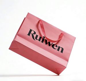 Sacs en papier cadeau de luxe, impression personnalisée du logo, différentes couleurs, sacs de shopping en papier en gros avec poignée pour les petites entreprises - Product Image 5