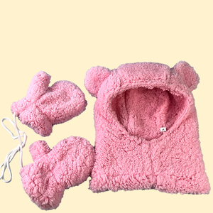 Gorro de Invierno de Jacquard de Color Liso con Logotipo Personalizado, Bufanda, Gorros <span class=keywords><strong>para</strong></span> Niños, Estilo Largo, Gorro de Punto con Pompones, Conjunto de <span class=keywords><strong>Guantes</strong></span> Cálidos <span class=keywords><strong>para</strong></span> Bebé - Product Image 2
