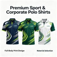 Polo de sublimation publicitaire pour campagne, uniforme, t-shirt polo entièrement imprimé, logo personnalisé, polos de golf pour hommes