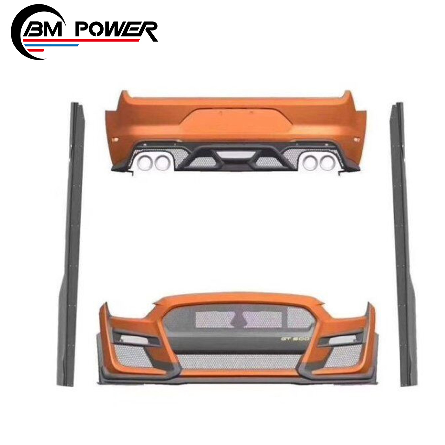 Kit Jupe Latérale Et Diffuseur Pour Ford Mustang 2000-2021 | Accessoire Carrosserie ABS Noir Ou Carbone - Style Sport Et Protection