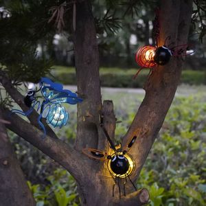 Lanterne solaire décorative en métal LED en forme de coccinelle pour jardin, arbre, cour, patio, clôture, décoration de la maison - Product Image 2