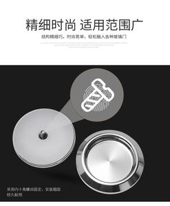 Manija Invisible de Acero Inoxidable para Puerta de Vidrio - Diseño Moderno Minimalista, Tirador Oculto de un Solo Orificio para Cocina, Dormitorio, Baño - Product Image 5