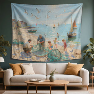 Vente en gros Tenture murale <span class=keywords><strong>Tapisserie</strong></span> personnalisée Affiche Taille Noir Décor Jeter Sequin Décoré Tissu Imprimé Décoration murale <span class=keywords><strong>Tapisserie</strong></span> - Product Image 6