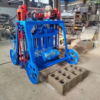 Machine manuelle de fabrication de briques creuses sans inclinaison, petite machine portable pour blocs de béton, machine mobile de fabrication de briques en ciment