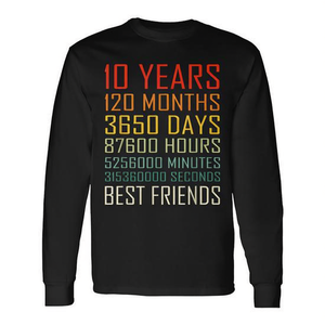 Maglietta a maniche lunghe per il 10° anniversario di Best Friends, design vintage - Product Image 2