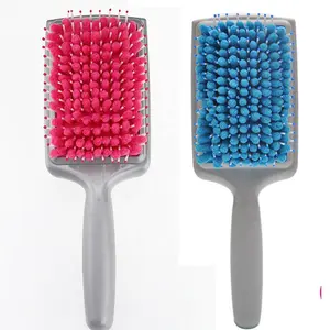 Wholesale water absorbent fiber nylon hair brush sponge towel wet and dry hair brush