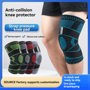 Genouillère de sport, soutien de compression, tricotée, anti-collision, manchon de jambe pour l'extérieur, fitness, squat, basketball, protection - Product Image 6