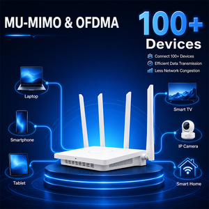 Routeur Mesh WiFi 6 Hosecom FTTH Intérieur 3000 Mbps MU-MIMO 4 Gigabit Ethernet Double Bande 2.4G 5G 5.8G AX3000 avec TR069 - Product Image 5