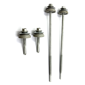Tornillos para Techos de Policarbonato de Alta Resistencia Tek 5, Tornillos Autoperforantes de Cabeza Larga con Recubrimiento Ruspert - Product Image 1