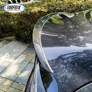 Aileron arrière en fibre de carbone véritable pour Tesla <span class=keywords><strong>Model</strong></span> 3 2023+, aileron de toit, aileron de queue, aileron de type bec de canard, amélioration élégante du pare-chocs arrière - Product Image 6