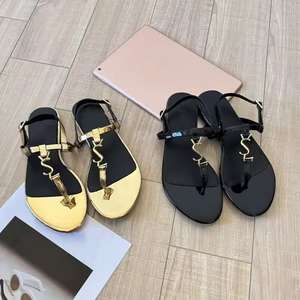 Sandalo con plateau da <span class=keywords><strong>donna</strong></span> 2025 all'ingrosso moda scarpe piatte <span class=keywords><strong>in</strong></span> <span class=keywords><strong>pelle</strong></span> da esterno sandali estivi da <span class=keywords><strong>donna</strong></span> pantofola - Product Image 1