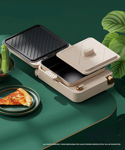 MITCMOLARD Cuisinière Électrique 2-en-1 Plaque de Cuisson et Marmite Combinées en Acier Inoxydable <span class=keywords><strong>avec</strong></span> Revêtement Antiadhésif PTFE 1400W Contrôle Précis de la Température Usage Domestique - Product Image 6