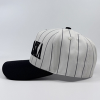 Sombrero a rayas Vintage para adultos de calidad superior personalizado elevado 3D bordado 5 paneles gorras de béisbol colorido algodón Snapback para hombres