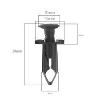 Clips d'aile en plastique Corps Rivets Remplacement pour Honda Rancher Foreman Rubicon Rincon TRX680 TRX650 (50-Pack)