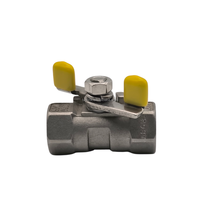Vanne à boisseau sphérique monobloc en acier inoxydable, manuelle, OEM, 2 voies, filetage BSPT, poignée papillon, en acier inoxydable SS304/SS316, pour conduites chimiques - Meilleure vente